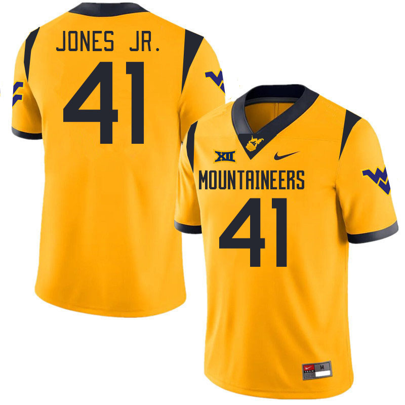 Men #41 Curtis Jones Jr. West Virginia Mountaineers College 2024 New Uniforms Football Jerseys Stitc